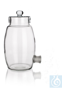Aspirator bottle with NS 29/32 outlet, 20000 ml, neck Ø 160, complete with glass lid with knob,...